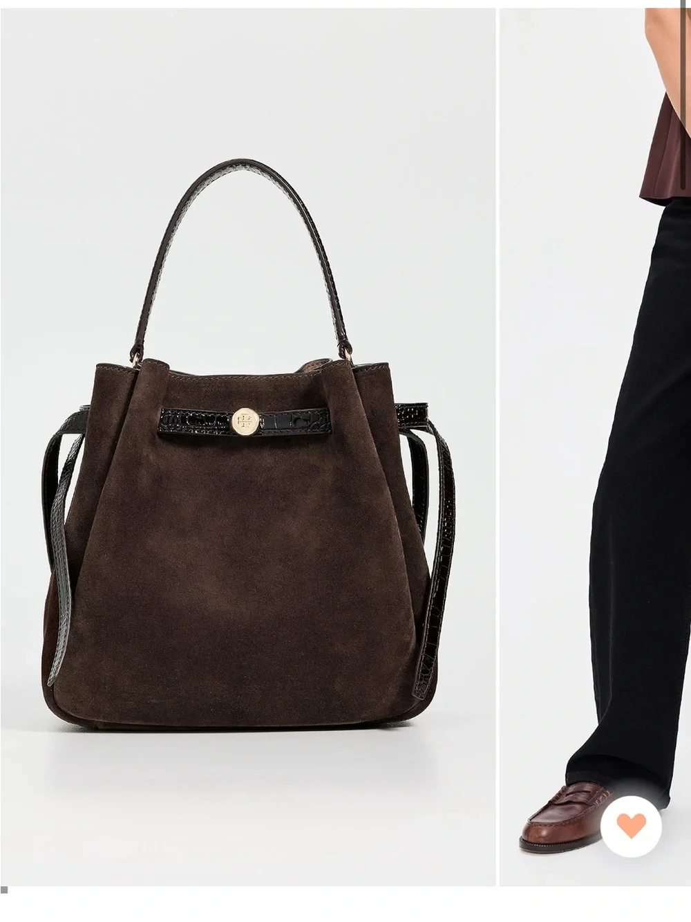 Tory Burch Suede Bucket Bag